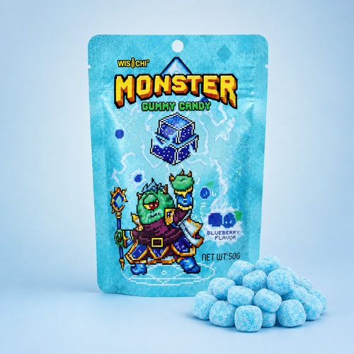Monster Coated Gummy Blueberry