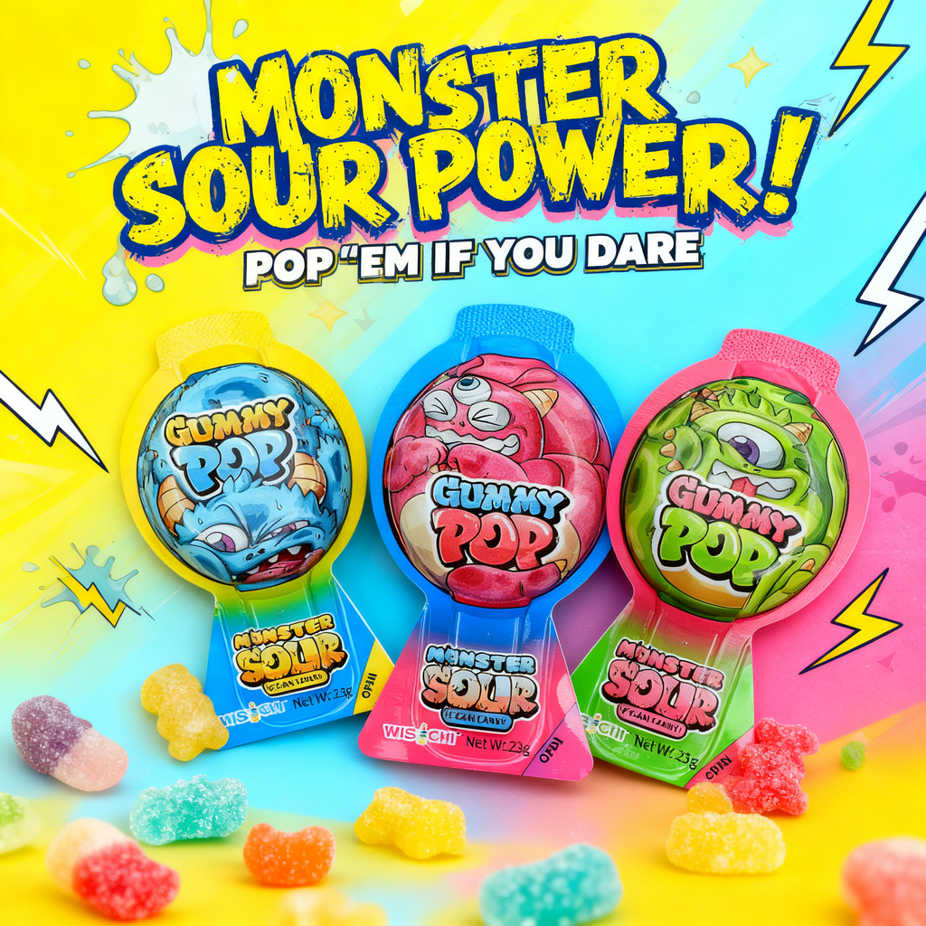 Sour Gummy Pop Mix Fruit