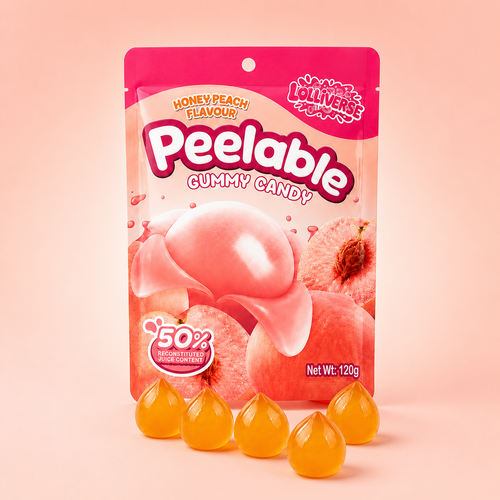 Peelable Gummy Candy –  Honey Peach