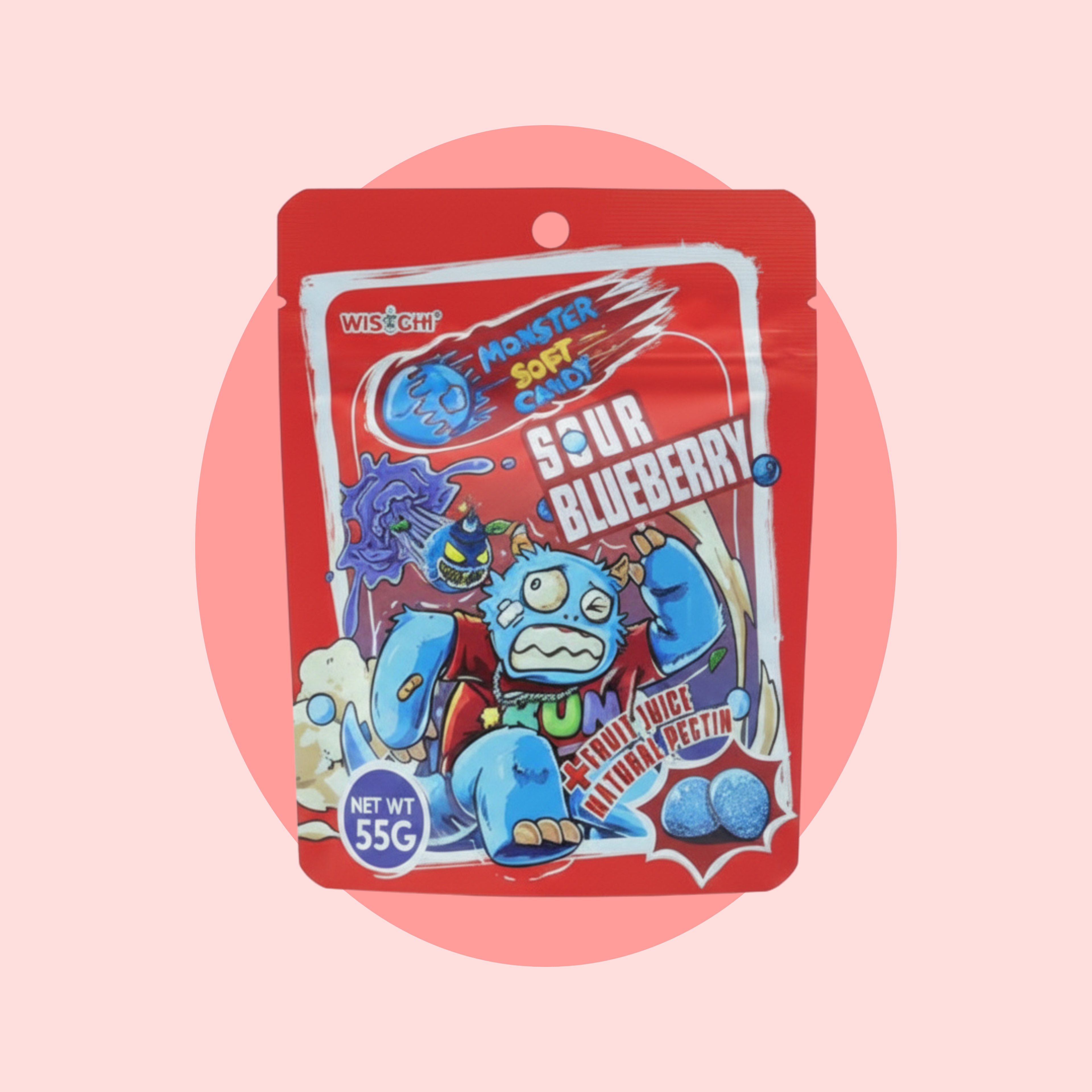 Monster Gummies Sour Blueberry