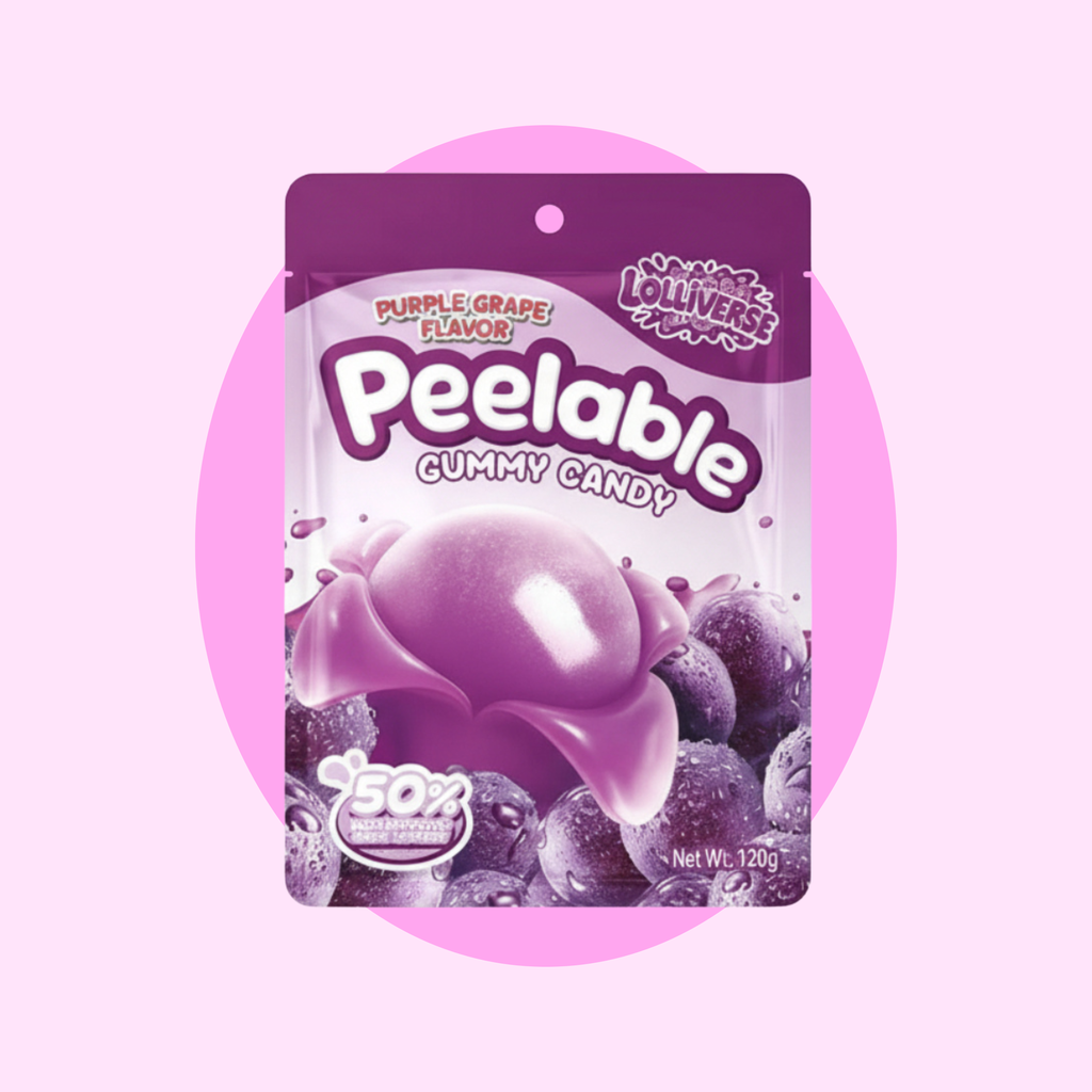 Peelable Gummy Candy – Purple Grape