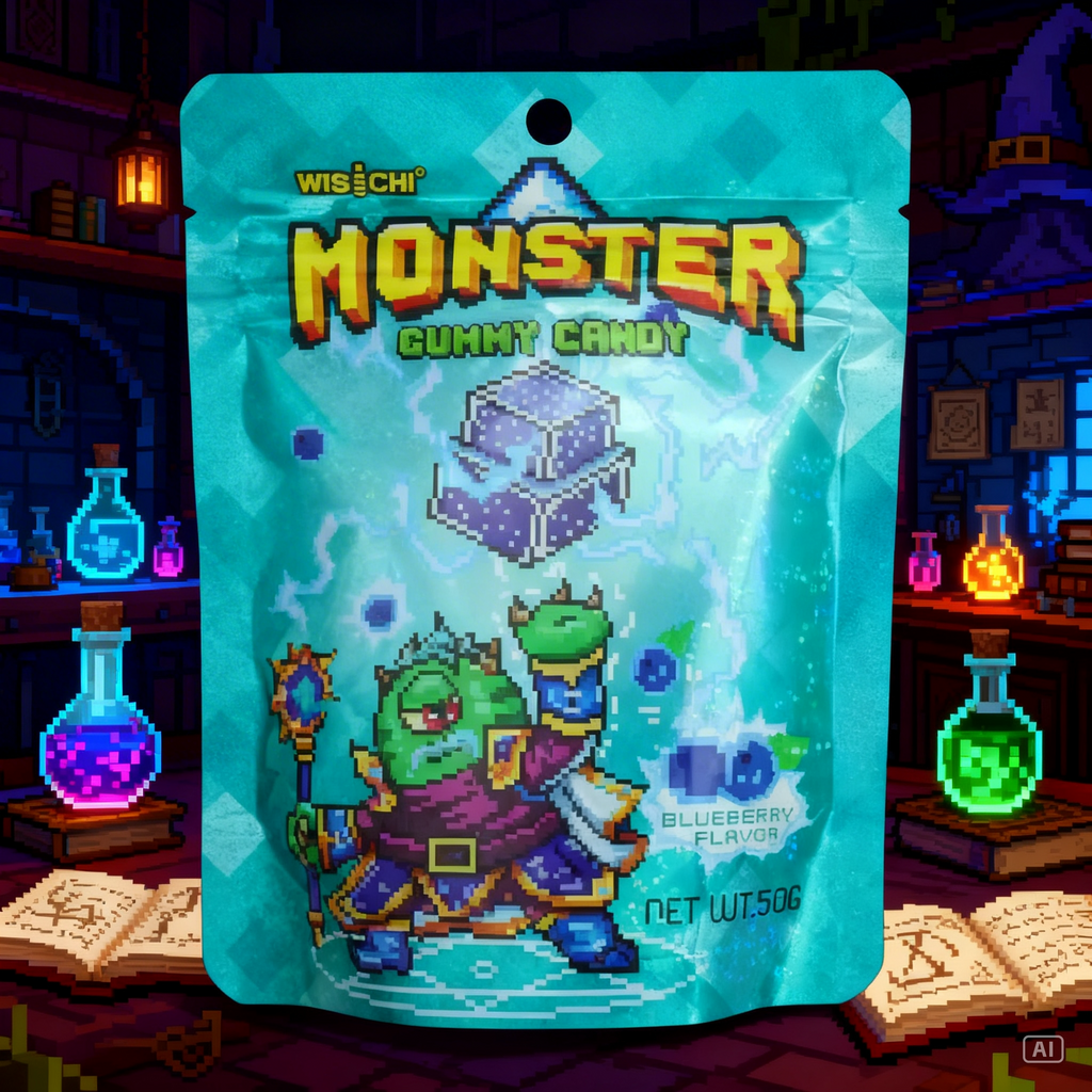 Monster Coated Gummy Blueberry