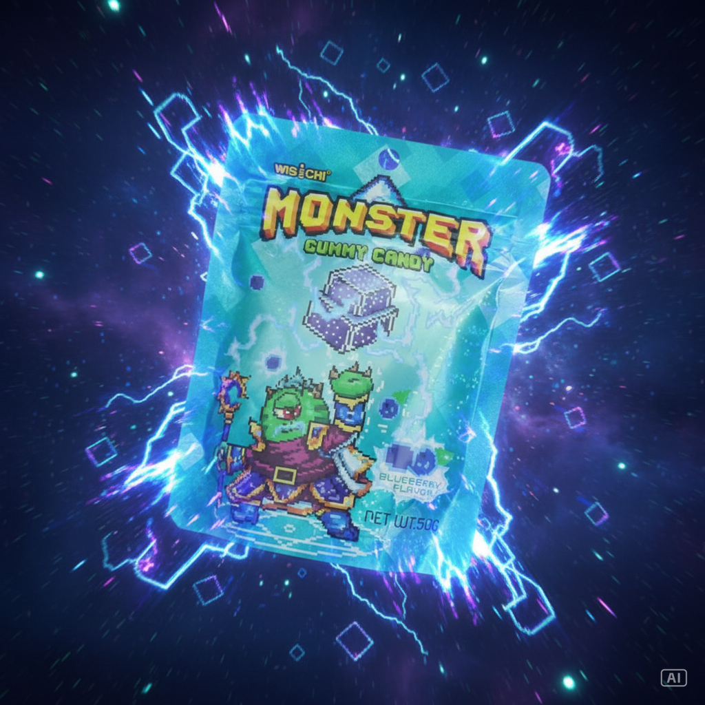 Monster Coated Gummy Blueberry