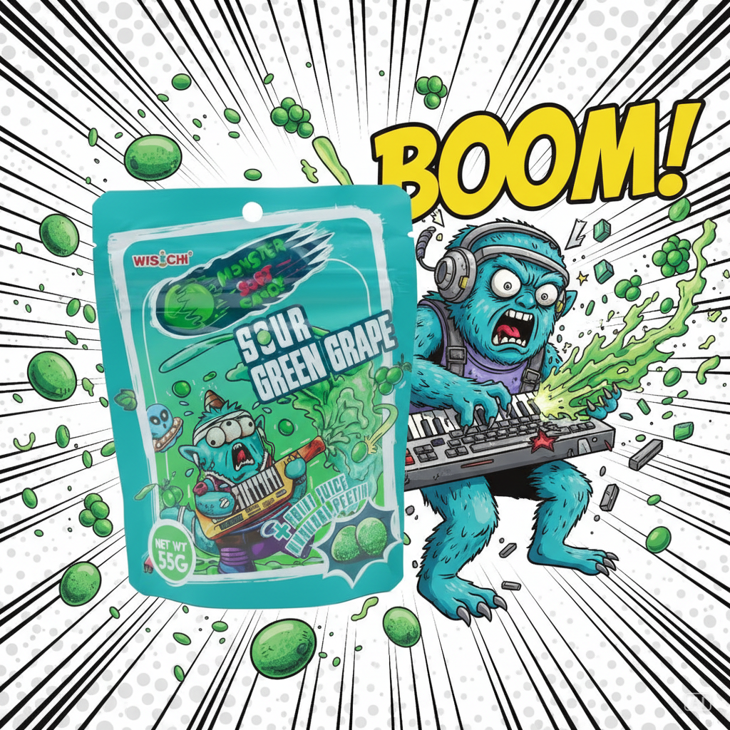 Monster Gummies Sour Green Grape