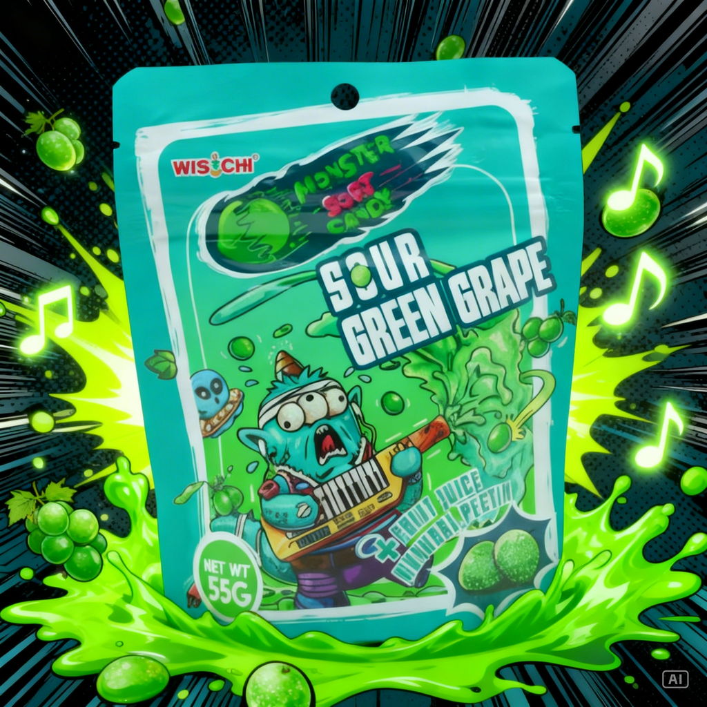 Monster Gummies Sour Green Grape