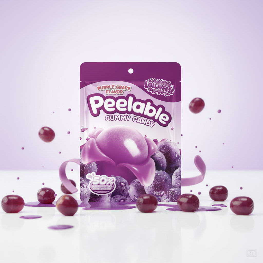 Peelable Gummy Candy – Purple Grape