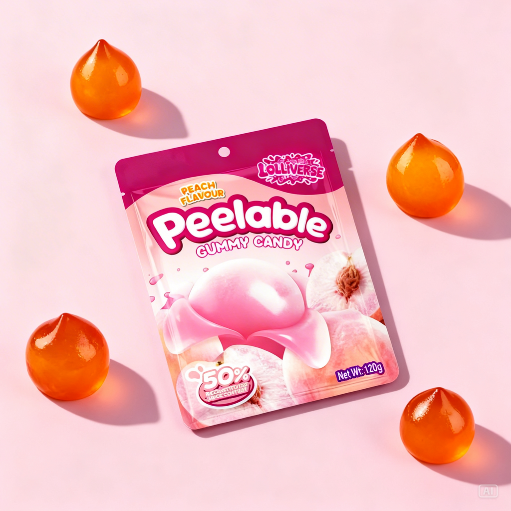 Peelable Gummy Candy –  Honey Peach
