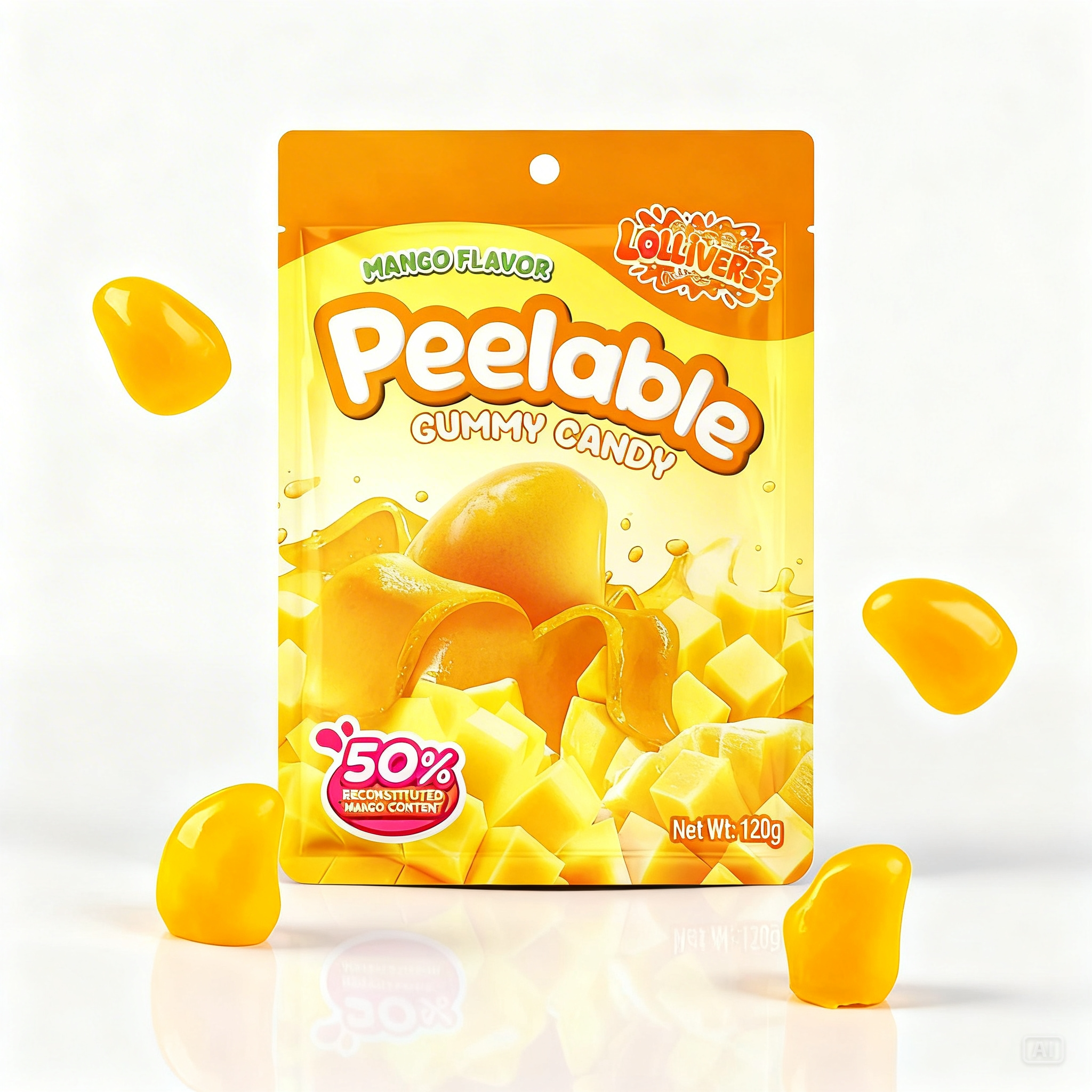 Peelable Gummy Candy – Mango